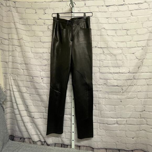 DONALD J PLINER- Y2K Leather High Waisted Pants